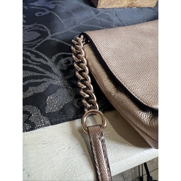 Coach Crosstown Chain Shoulder Bag Leather Pink Women Crossbody Purse Bag - Picture 7 of 15